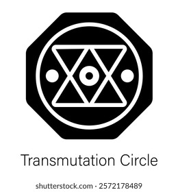 A customizable glyph icon of transmutation circle