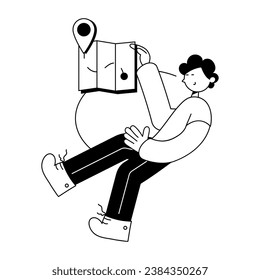 Maßgeschneiderte Illustration des Benutzerortes