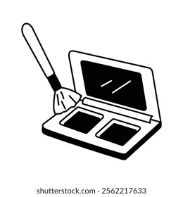 Customizable hand drawn icon of blush