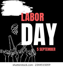 Anpassbare Happy Labour Day-Banner auf patriotischem Hintergrund der USA, Vector eps10 Dateiformat