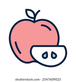 A customizable icon of apple, ready to use vector