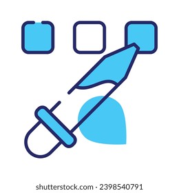 Customizable icon of eyedropper in modern style, color picker vector, coloring tool