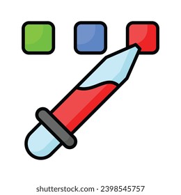 Customizable icon of eyedropper in modern style, color picker vector, coloring tool