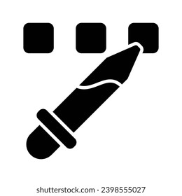 Icono personalizable del cuentagotas en estilo moderno, vector de selector de color, herramienta de color