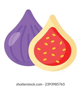 A customizable icon of figs in modern design style
