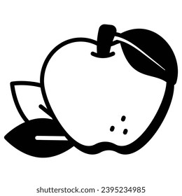 A customizable icon of Red apple, ready to use vector