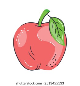 A customizable icon of red apple, ready to use vector