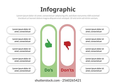 Customizable Infographic Template, Dos and Don’ts, Pros and Cons, and Versus Analysis