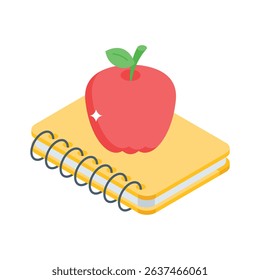 A customizable isometric icon of healthy knowledge