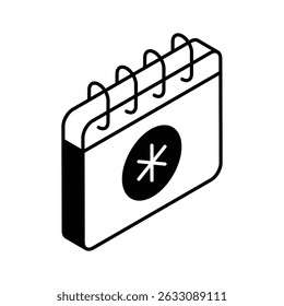 A customizable isometric icon showing a medical appointment