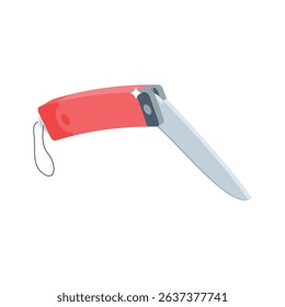 A customizable isometric style icon of camping knife tool