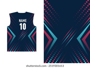 Customizable Jersey Designs for Sublimation Print. Vector Sports Jersey Design.