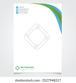 Customizable Letterhead with Logo, Unique Letterhead for Professionals, Minimalist Business , Formal Letterhead for Offices, Elegant Letterhead with Logo-vector