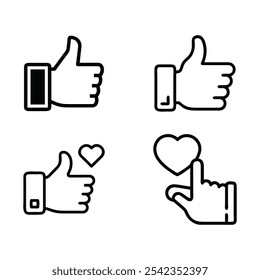 Customizable Like Button Vector Graphics