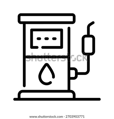 A customizable line icon of petrol pump