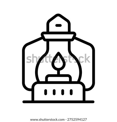 A customizable line icon representing islamic lantern