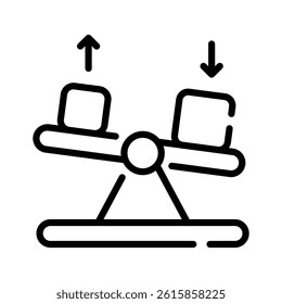 A customizable line style icon of force balance experiment