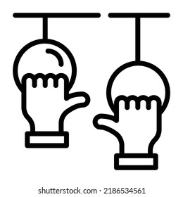 Ein anpassbares lineares Symbol für Gymnastikringe 