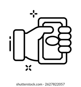 Um ícone linear personalizável de pagamento em dinheiroName