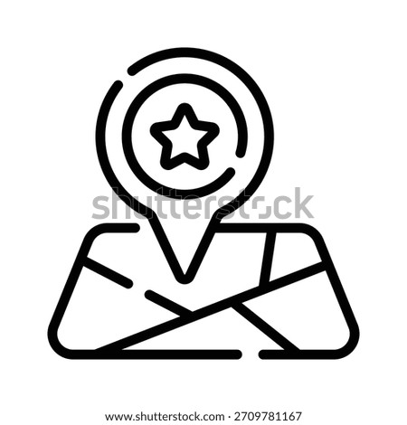 A customizable linear style icon of event venue