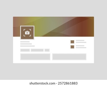 Customizable LinkedIn Social Media Banner Mockup Template Featuring Modern Abstract Gradient Designs