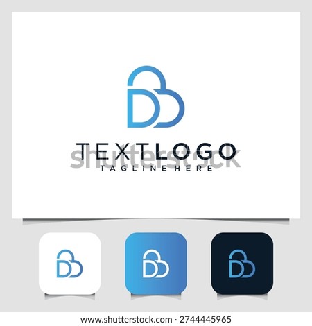 A customizable logo DB template with a unique design and sample text