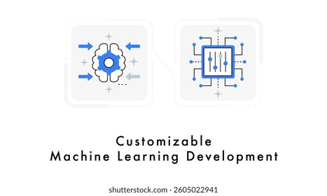 Customizable Machine Learning Development Icon for Adaptive AI Model Optimization