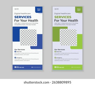 Customizable Medical DL Flyer, Rack Card and Rollup Banner Template
