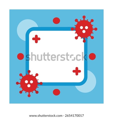 Customizable Medical Virus Frame with Empty Center