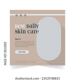 Customizable Modern Vector Beauty Cosmetics Social Media Post