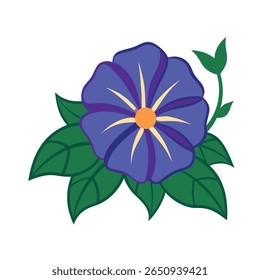 Ícone de flor de glória matinal personalizável para impressão digital