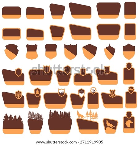 Customizable national park icon vector set. National Park Illustration sign collection. National Park template symbol or logo.