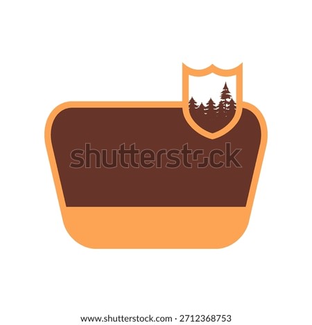 Customizable national park icon vector. National Park Illustration sign. National Park template symbol or logo.