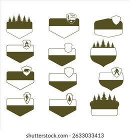 Customizable National Park Sign, National Park Clipart, National Park Sign Vector, National Parks Sign Outlines, Customizable Templates