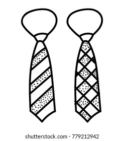
Customizable neckties hand drawn, tie icon
