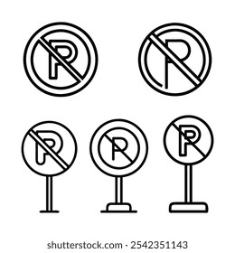 Customizable No Parking Sign Vector Graphics