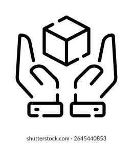 A customizable outline icon of creative modelling