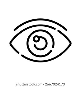 Ein anpassbares Umrisssymbol des menschlichen Auges