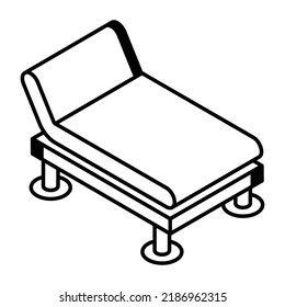 A customizable outline icon of stretcher