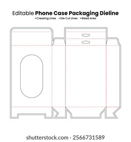 Customizable Phone Case Packaging Dieline Template