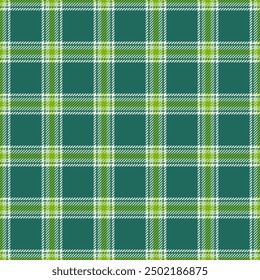 Customizable plaid texture check, path fabric pattern background. Tie tartan seamless vector textile in teal and light colors palette.