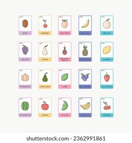 Customizable Playing Name Card Healthy Fruit Ingredients