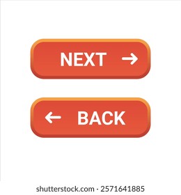 Customizable Previous and Next Buttons – Vector Graphics for User-Friendly Navigation in Apps and Websites