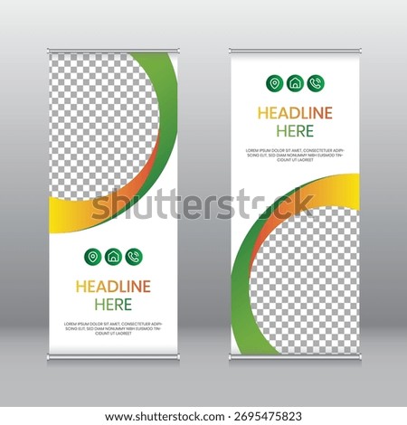 Customizable Roll Up Banner Mockup Template for Events and Promotions