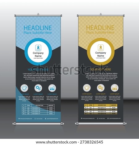 Customizable Roll-Up Banner Design for Business Promotion