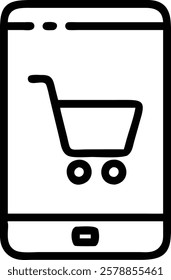 Customizable Shopping Cart Icon for Mobile Applications