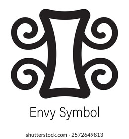 A customizable solid icon of envy symbol 