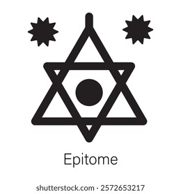 A customizable solid icon of epitome 