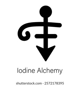 A customizable solid icon of iodine alchemy