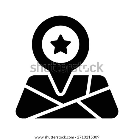 A customizable solid style icon of event venue